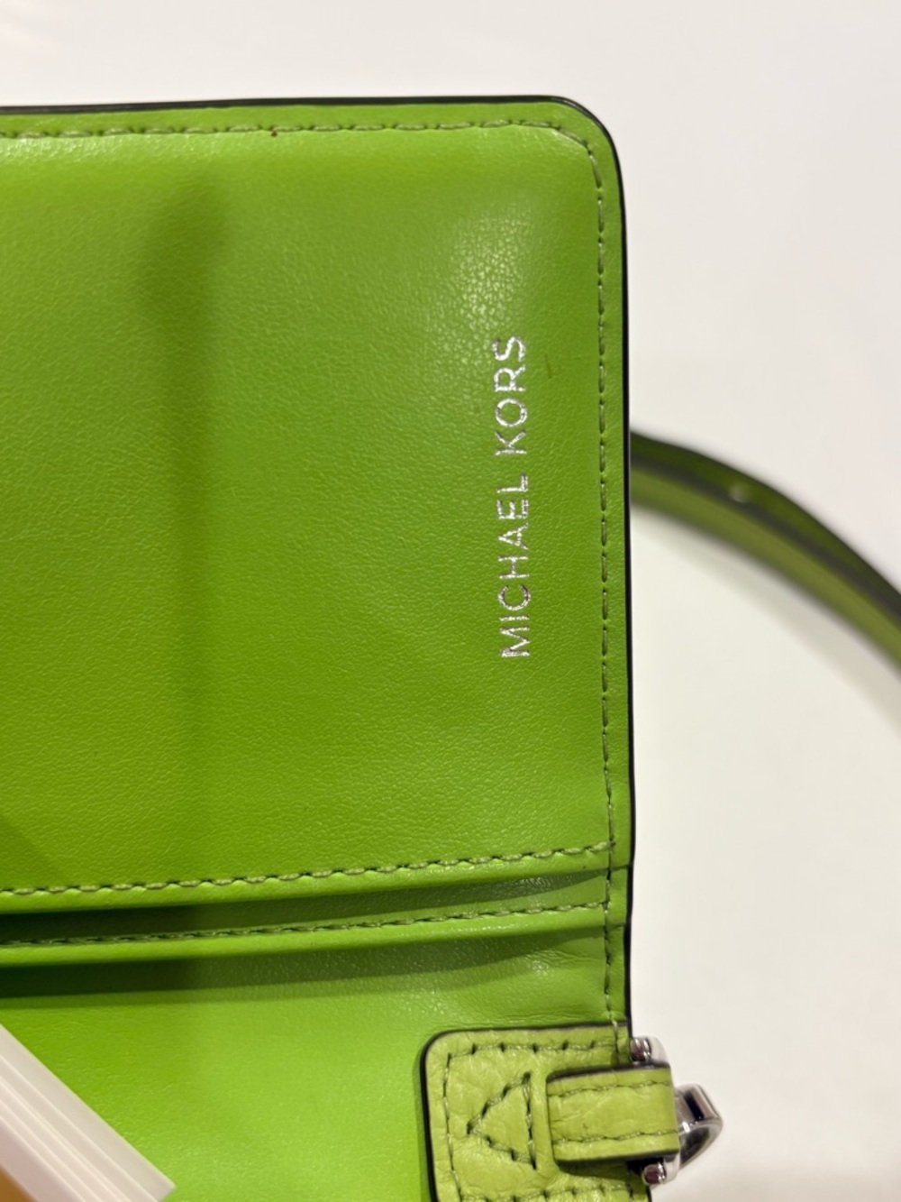 Michael Kors Lime Green Pebbled Leather Wallet - Picture 15 of 15